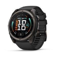 Смарт-часы Garmin Fenix 9 47mm Carbon Gray DLC Titanium with Black Silicone Band (010-04762-10)