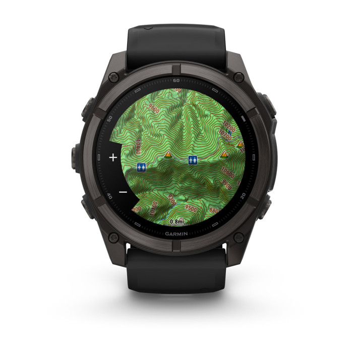 Смарт-часы Garmin Fenix 9 51mm Carbon Gray DLC Titanium with Black Silicone Band (010-04763-10)