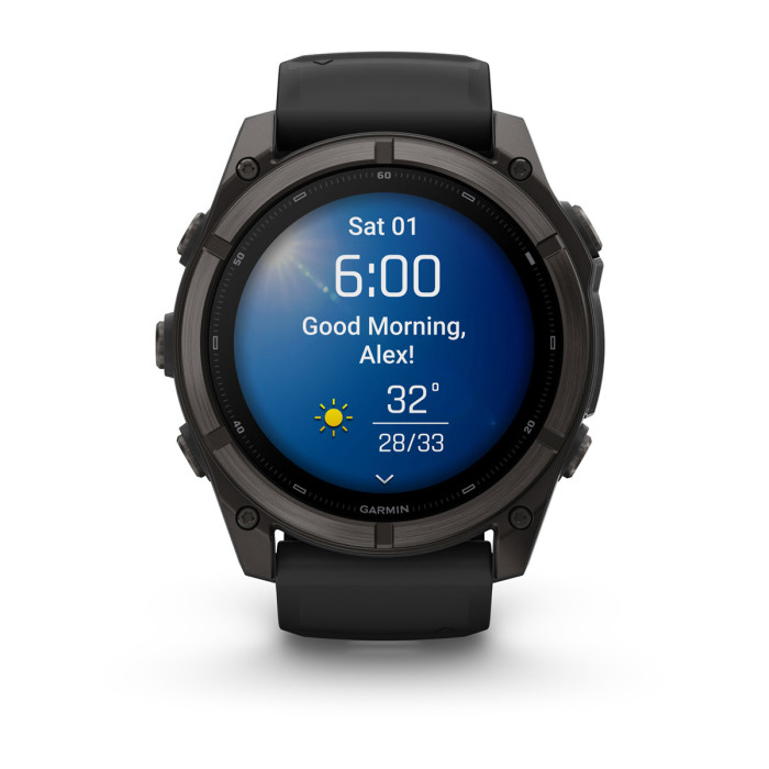 Смарт-часы Garmin Fenix 9 51mm Carbon Gray DLC Titanium with Black Silicone Band (010-04763-10)