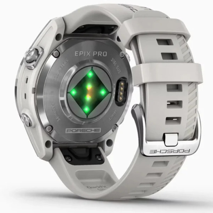 Смарт-часы Garmin Epix Pro Gen 2 Sapphire 42mm Porsche Design Silver w. Whitestone Band (010-02802-50)