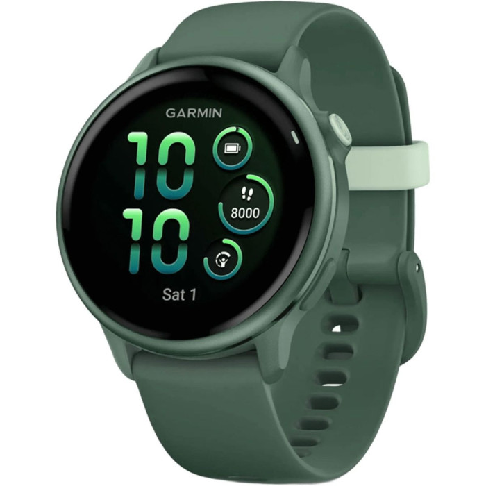 Смарт-годинник Garmin Vivoactive 6 Metallic Jasper Green with Jasper Green Band (010-02985-02/42) (Відкрита коробка)