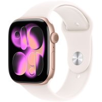 Смарт-годинник Apple Watch Series 11 GPS 42mm Rose Gold Alu. Case w. Light Blush S. Band - S/M (MEU04)