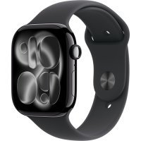 Смарт-годинник Apple Watch Series 11 GPS 46mm Jet Black Alu. Case w. Black S. Band - S/M (MEUW4)
