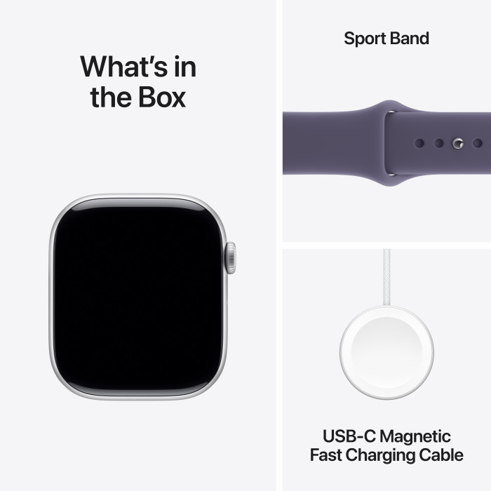 Смарт-часы Apple Watch Series 11 GPS 42mm Silver Alu. Case w. Purple Fog S. Band - M/L (MEU74)