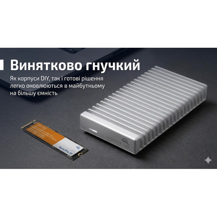 Корпус для SSD диску OWC Express 1M2 80G USB4 External SSD Enclosure (OWCUS4V2EXP1M2)