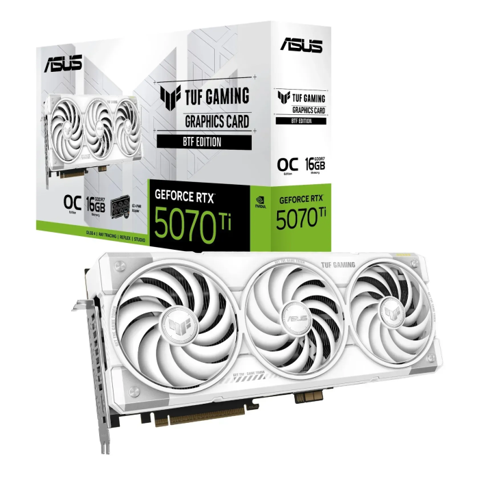 Відеокарта ASUS TUF-RTX5070TI-O16G-BTF-WHITE (90YV0N60-M0NA00)