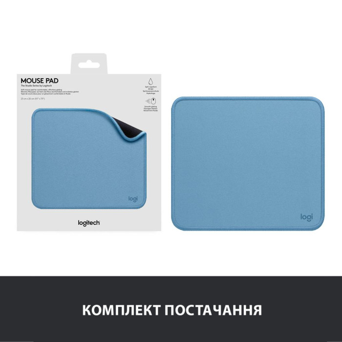 Коврик для мыши Logitech Mouse Pad Studio Series Blue Grey (956-000038)