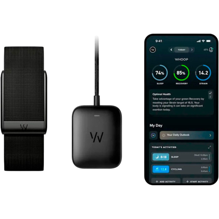Фитнес-браслет WHOOP 5.0 One Jet Black CoreKnit - 12-Month Membership (973-003-000) Open Box