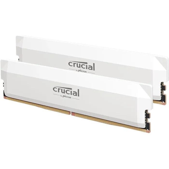 Пам'ять для настільних комп'ютерів Crucial 64 GB (2x32GB) DDR5 6400 MHz Pro White (CP2K32G64C40U5W)