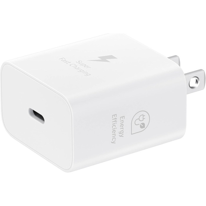 Мережевий зарядний пристрій Samsung 25W PD Power Adapter White w/o cable (EP-T2510NWEGUS) + перехідник