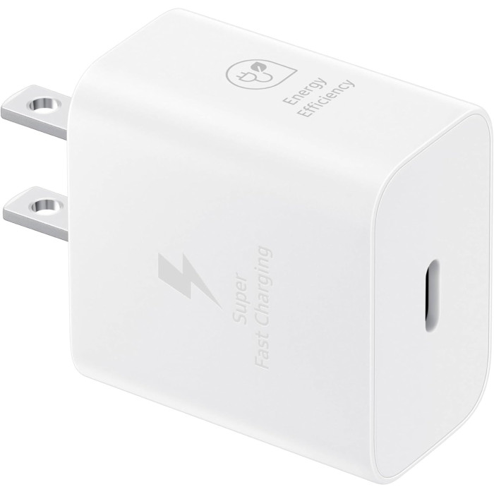 Мережевий зарядний пристрій Samsung 25W PD Power Adapter White w/o cable (EP-T2510NWEGUS) + перехідник
