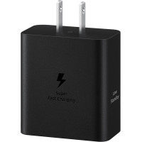 Мережевий зарядний пристрій Samsung EP-T5020X 50W Black Type-C to Type-C cable (EP-T5020XBE) + Перехідник