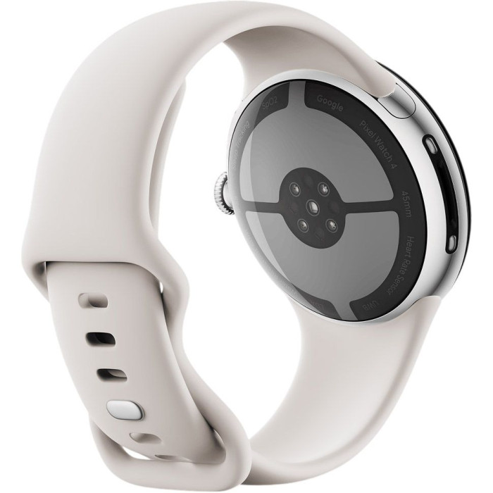 Смарт-часы Google Pixel Watch 4 45mm Wi-Fi Polished Silver Aluminum case / Porcelain Active Band