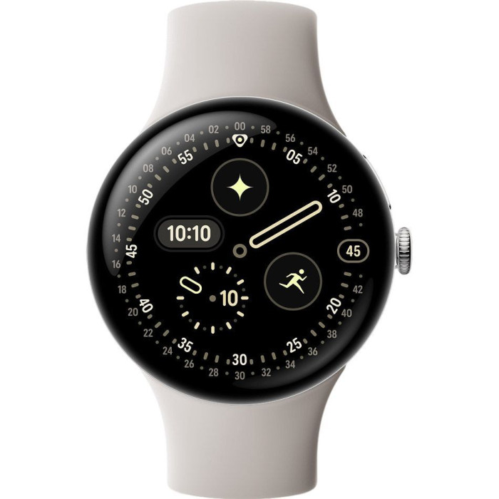 Смарт-часы Google Pixel Watch 4 45mm Wi-Fi Polished Silver Aluminum case / Porcelain Active Band