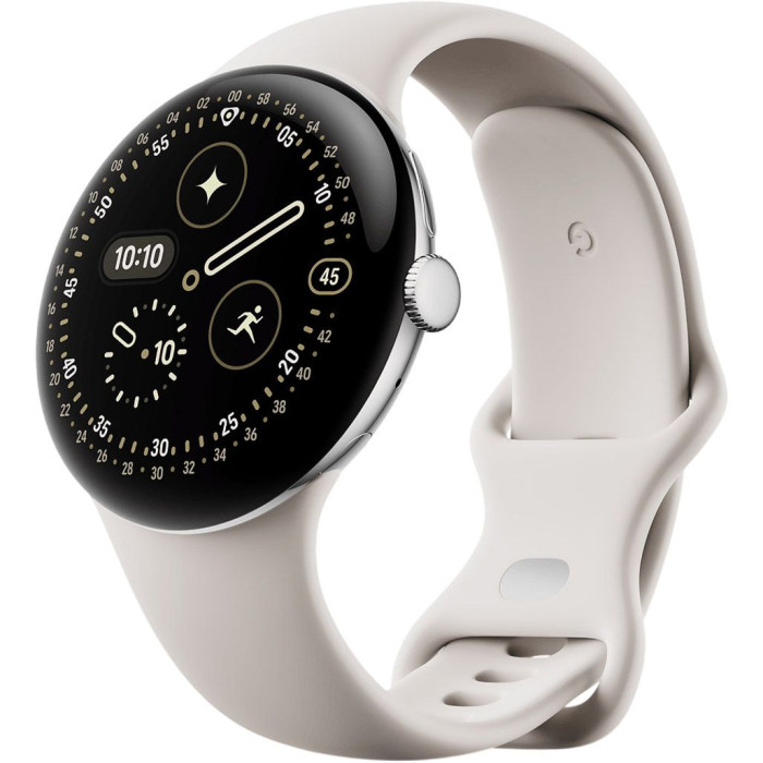 Смарт-часы Google Pixel Watch 4 45mm Wi-Fi Polished Silver Aluminum case / Porcelain Active Band