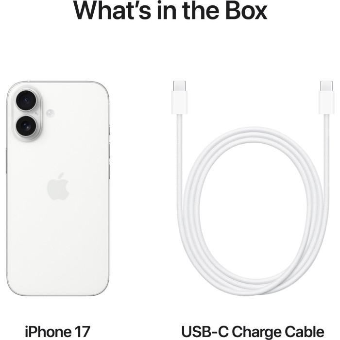 Смартфон Apple iPhone 17 256GB eSim White (MG474)