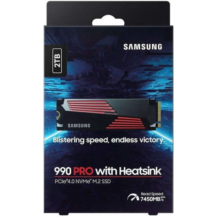 SSD накопичувач Samsung 990 PRO with Heatsink 2 TB (MZ-V9P2T0CW)
