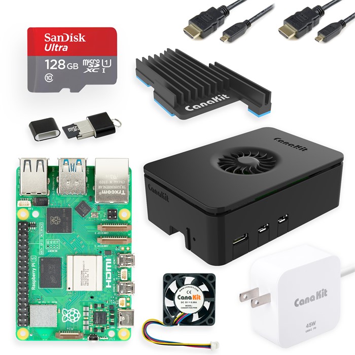 Стартовий набір з одноплатним компютером Raspberry Pi 5 8Gb Starter Kit (PI5-8GB-STR128-C4-BLK)