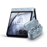 Смартфон Motorola Razr Ultra 2025 8/256GB with bud loops PANTONE Ice Melt (Collections Crystal by Swarovski)