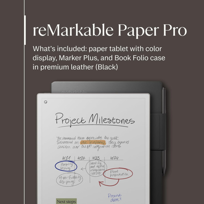 Электронная книга reMarkable Paper Pro Bundle with Leather Folio (RM83C-1005NW)