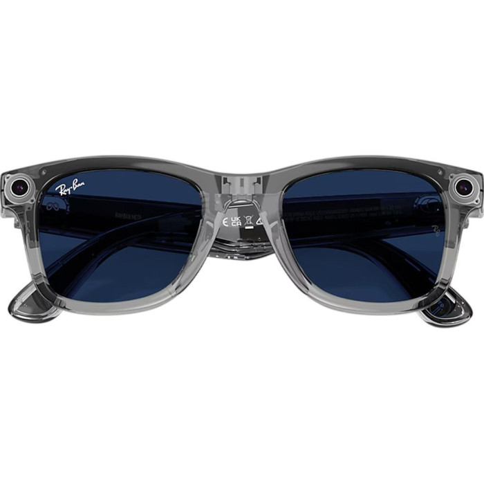 Смарт-окуляри Ray-Ban Meta Wayfarer Gen2 Standard Shiny Transparent Grey Frame/Clear Sapphire Lenses (RW4012 6840MF 50-22)