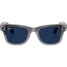 Смарт-окуляри Ray-Ban Meta Wayfarer Gen2 Standard Shiny Transparent Grey Frame/Clear Sapphire Lenses (RW4012 6840MF 50-22)