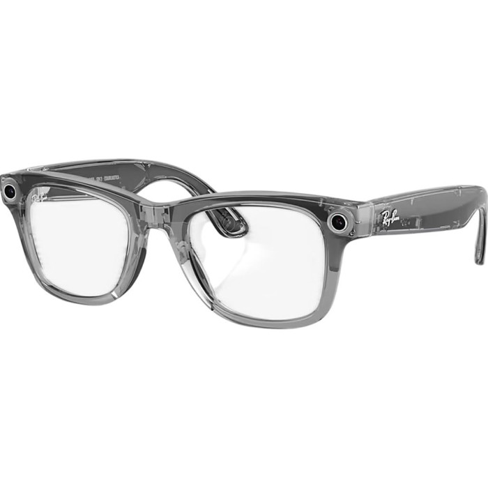 Смарт-окуляри Ray-Ban Meta Wayfarer Gen2 Standard Shiny Transparent Grey Frame/Clear Sapphire Lenses (RW4012 6840MF 50-22)