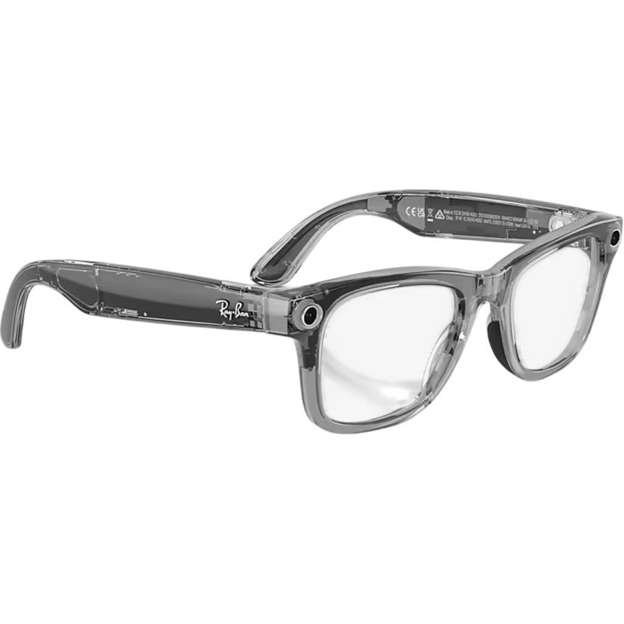 Смарт-окуляри Ray-Ban Meta Wayfarer Gen2 Standard Shiny Transparent Grey Frame/Clear Sapphire Lenses (RW4012 6840MF 50-22)