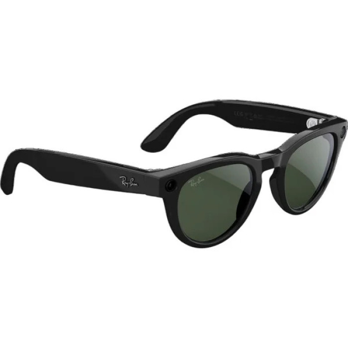 Смарт-окуляри Ray-Ban Meta Headliner Gen2 HighBridge Fit Shiny Black/Clear-Graphite Green Transitions RW4013 601/1M 50-23