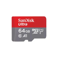 Карта памяти SanDisk 64 GB microSDXC UHS-I Ultra A1 + SD adapter (SDSQUAB-064G-GN6MN)