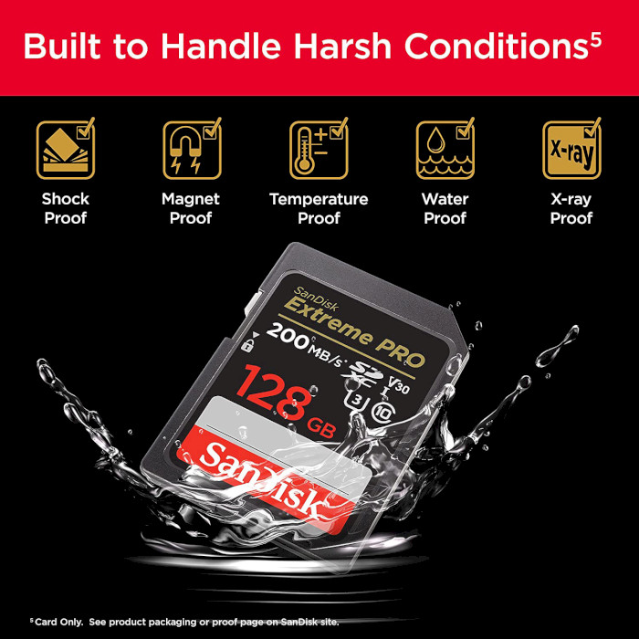 Карта пам'яті SanDisk 128 GB SDXC UHS-I U3 V30 Extreme PRO (SDSDXXD-128G-GN4IN)