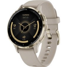 Смарт-годинник Garmin Venu 3S Soft Gold S. Steel Bezel w. French Gray Case and S. Band (010-02785-02/52)