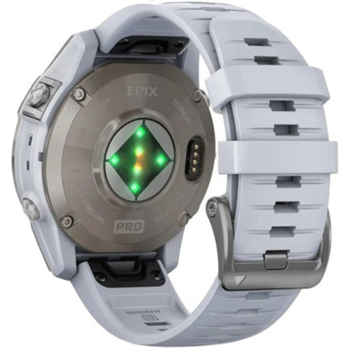 Смарт-годинник Garmin Epix Pro Gen 2 Sapphire 47mm Titanium w. Whitestone Band (010-02803-20/21)