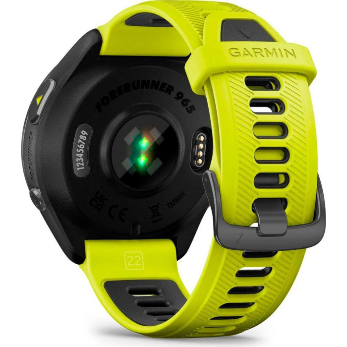 Смарт-часы Garmin Forerunner 965 Carbon Gray Titanium Bezel w. Black Case and Amp Yell/Black S. Band (010-02809-02)