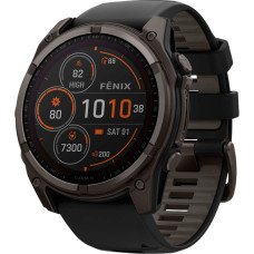 Смарт-часы Garmin Fenix 8 51mm Solar Sapphire Carbon Gray DLC Titanium w. Black/Pebble Gray S. Band (010-02907-10/11/7) Идеальное Состояние