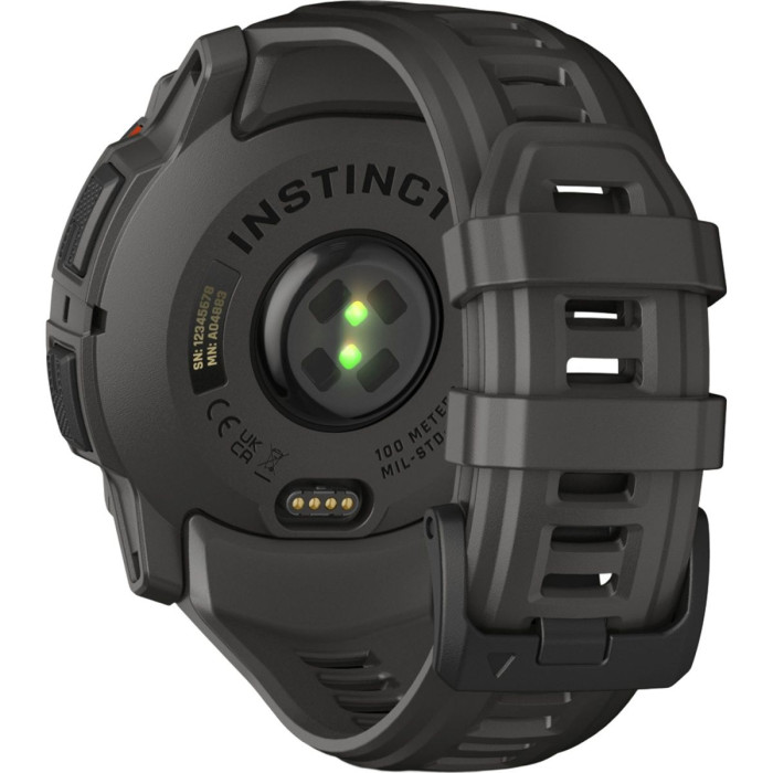 Смарт-часы Garmin Instinct 3 50mm Solar Black with Charcoal Band (010-02935-00/40)