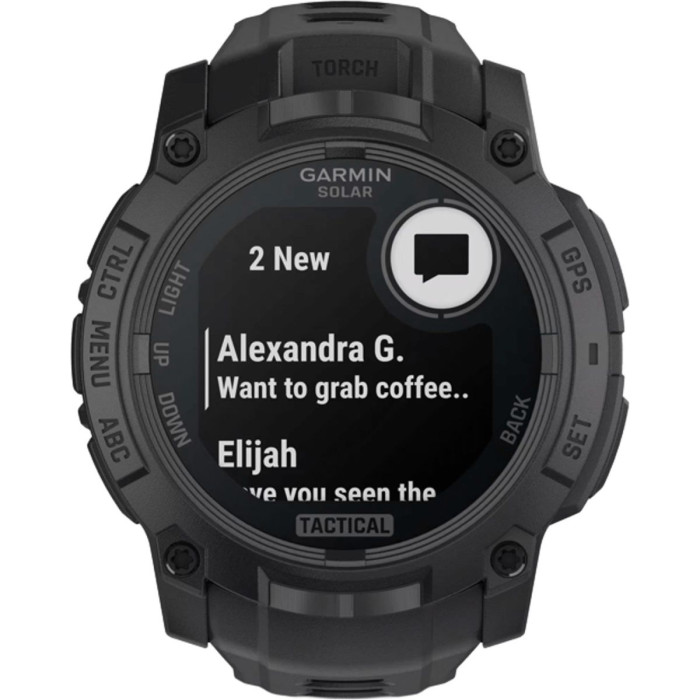 Смарт-часы Garmin Instinct 3 50mm Solar Tactical Edition Black with Black Band (010-02935-50/90)