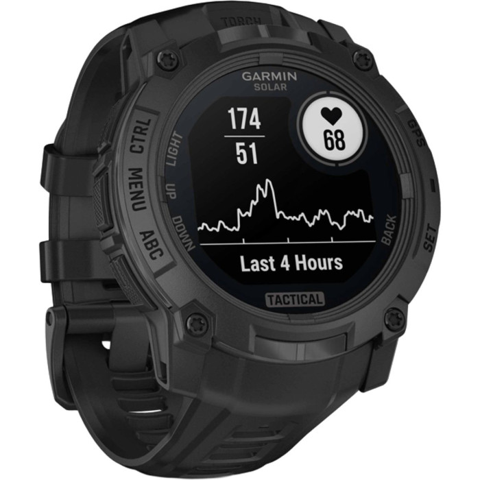 Смарт-часы Garmin Instinct 3 50mm Solar Tactical Edition Black with Black Band (010-02935-50/90)