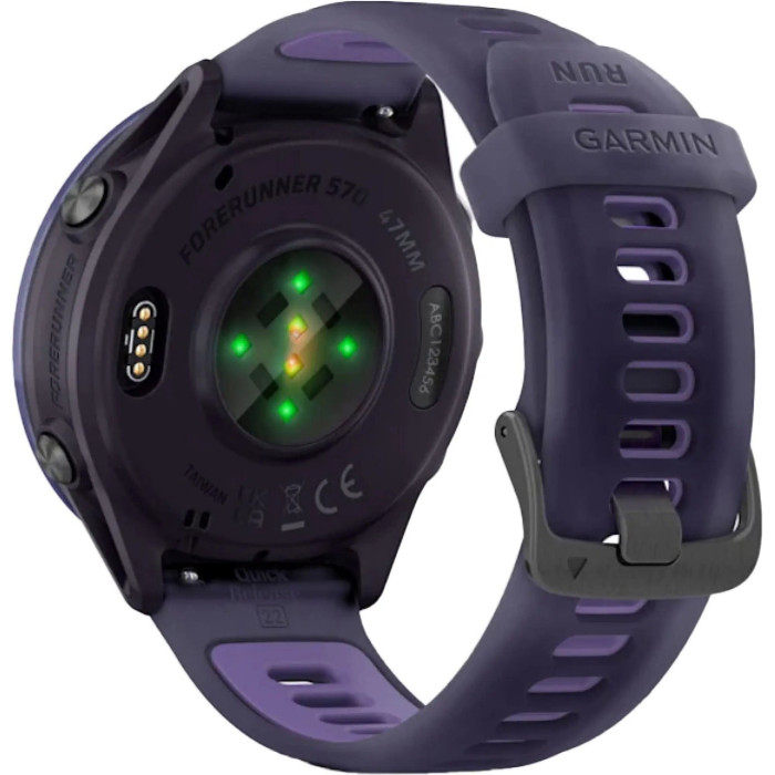 Смарт-годинник Garmin Forerunner 570 47mm Indigo Aluminium w. Translucent Imperial Purple/Indigo Band (010-02971-02/42)