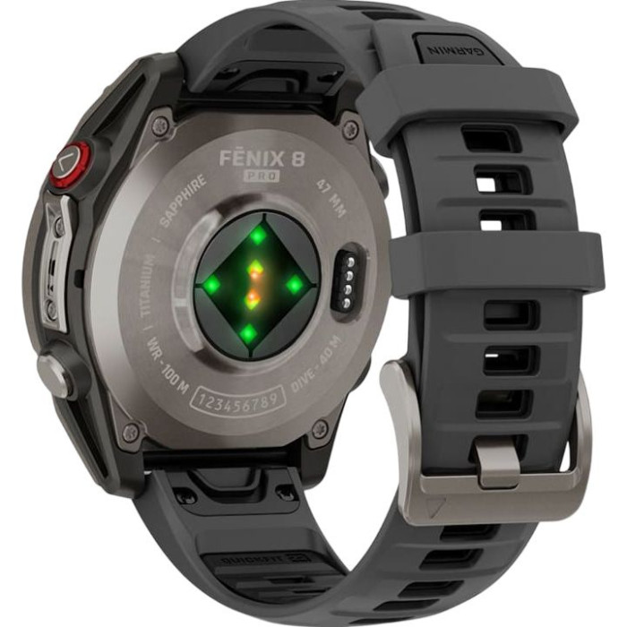 Смарт-годинник Garmin Fenix 8 Pro 47 mm AMOLED Titanium with Graphite/Black (010-03198-10/11)