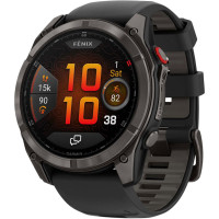 Смарт-годинник Garmin Fenix 8 Pro 51 mm AMOLED Carbon Gray DLC Titanium with Black/Pebble Gray (010-03199-00/01) (Сорвана пломба)