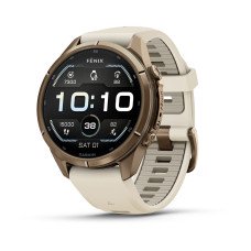 Смарт-годинник Garmin Fenix 9 Pro 43mm Autumn Gold Titanium with Cream/French Gray Silicone Band (010-04335-25)