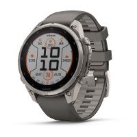 Смарт-годинник Garmin Fenix 9 Pro Solar 51mm Titanium with Pebble Gray/Silver Gray Silicone Band (010-04339-05)