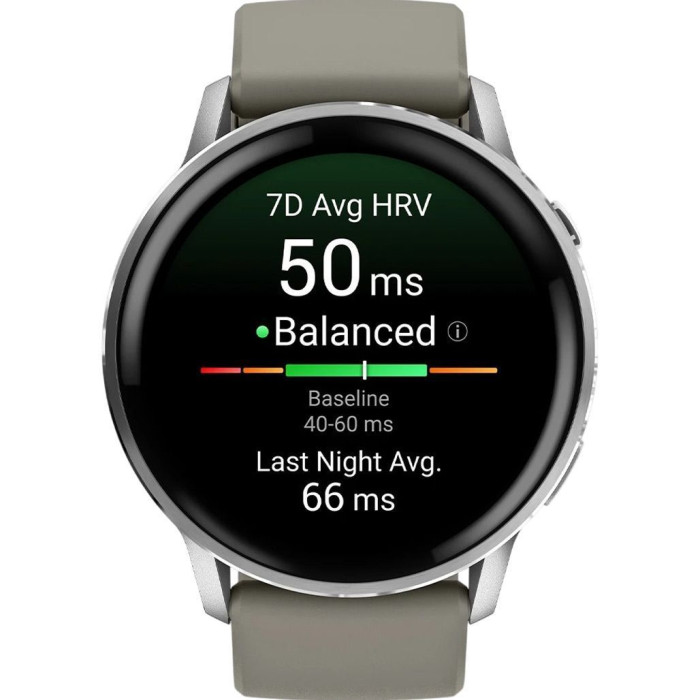 Смарт-часы Garmin Venu 4 45 mm Silver with Silver Gray Silicone Band (010-03014-01)