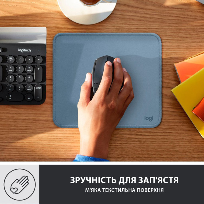 Килимок для миші Logitech Mouse Pad Studio Series Blue Grey (956-000038)