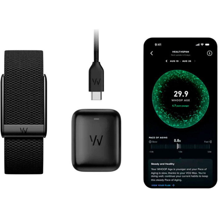 Фитнес-браслет WHOOP 5.0 Peak Obsidian SuperKnit - 12-Month Membership (973-004-000)