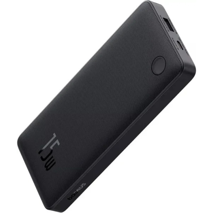 Зовнішній акумулятор (павербанк) Baseus Airpow Lite 10000mAh 15W Black (P10067500123-00)