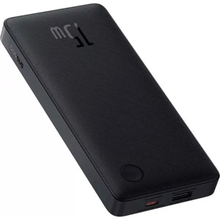 Зовнішній акумулятор (павербанк) Baseus Airpow Lite 10000mAh 15W Black (P10067500123-00)