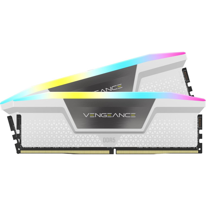 Пам'ять для настільних комп'ютерів Corsair 64 GB (2x32GB) DDR5 5200 MHz Vengeance RGB - White (CMH64GX5M2B5200C40W)