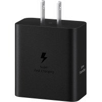 Мережевий зарядний пристрій Samsung EP-T5020X 50W Black Type-C to Type-C cable (EP-T5020XBE) + Перехідник